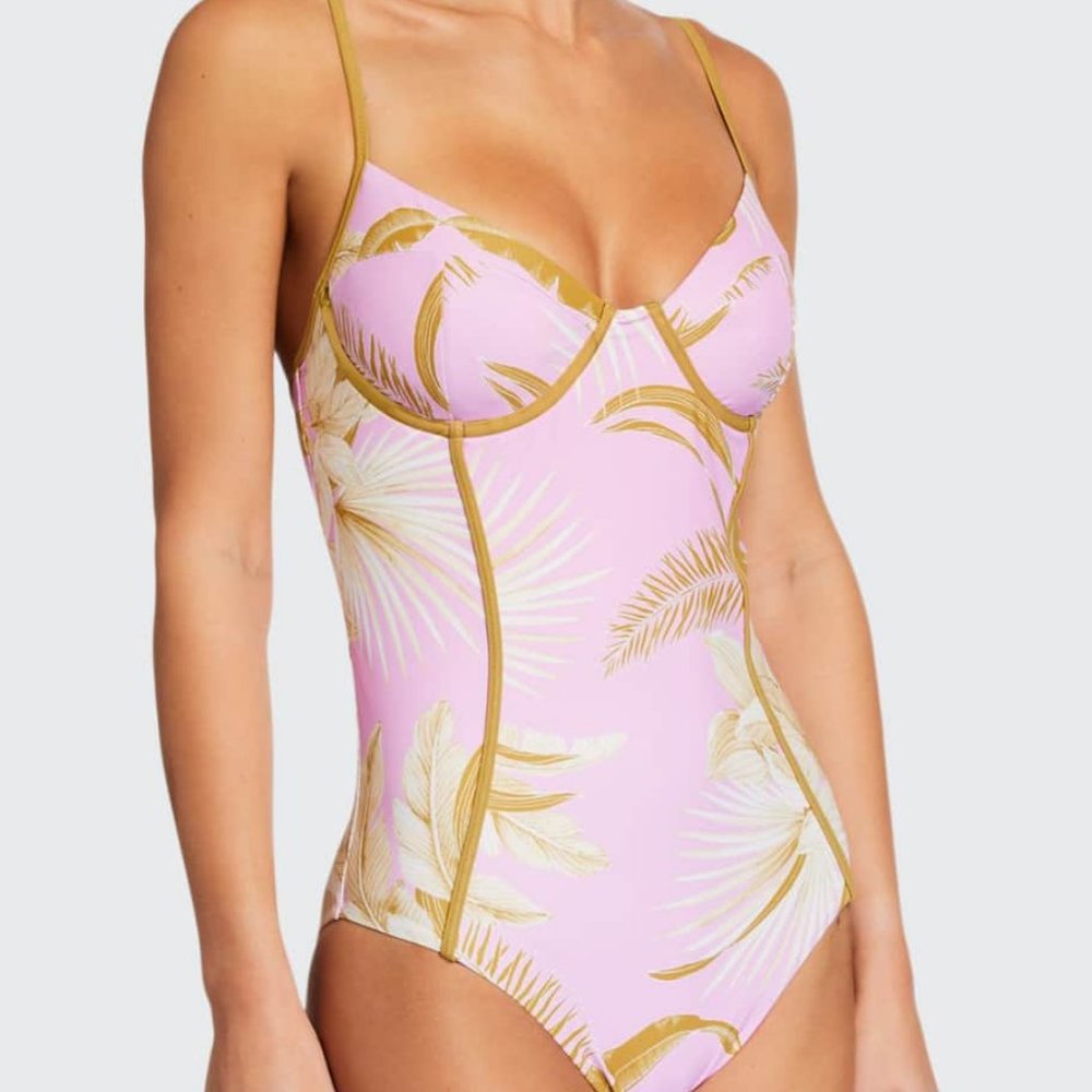 Letarte Diana Floral-Print Underwire One-Piece Swimsuit